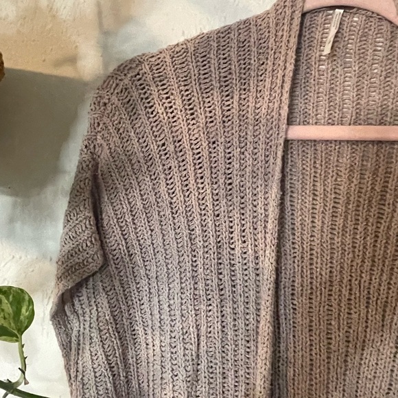 FREE PEOPLE CHUNKY COTTON CARDIGAN SWEATER - Picture 3 of 7